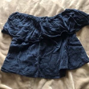 A&F off the shoulder crop top